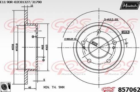 Maxtech 857062.0060 - Bremžu diski www.autospares.lv