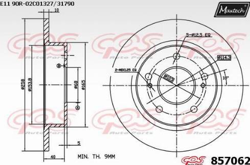 Maxtech 857062.0000 - Bremžu diski www.autospares.lv