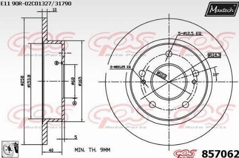 Maxtech 857062.0080 - Bremžu diski www.autospares.lv