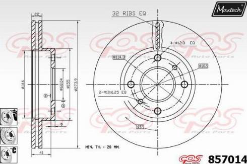 Maxtech 857014.6980 - Bremžu diski www.autospares.lv