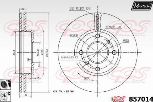 Maxtech 857014.6060 - Bremžu diski www.autospares.lv