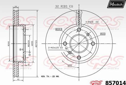 Maxtech 857014.0000 - Bremžu diski www.autospares.lv