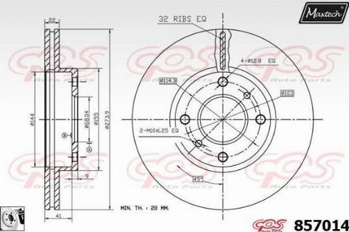 Ashika 60187 - Bremžu diski www.autospares.lv