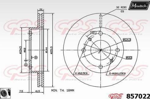 Maxtech 857022.0060 - Bremžu diski www.autospares.lv