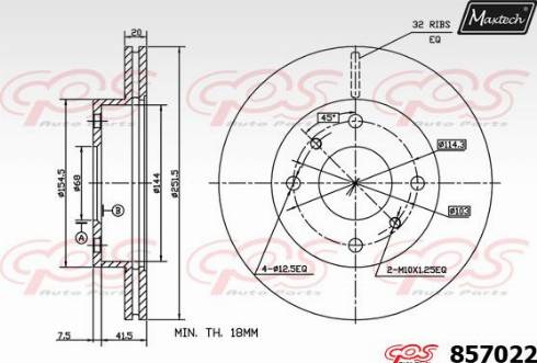 Maxtech 857022.0000 - Bremžu diski www.autospares.lv