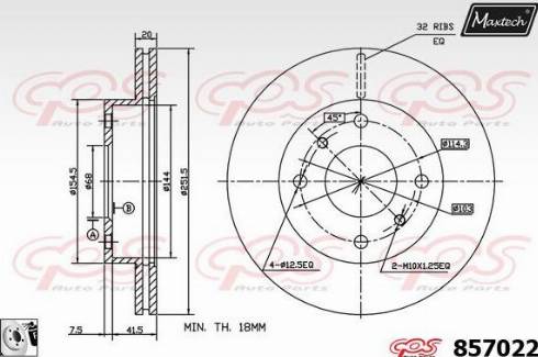 Maxtech 857022.0080 - Bremžu diski www.autospares.lv