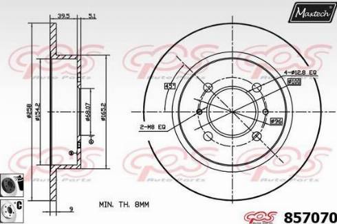 Maxtech 857070.6060 - Bremžu diski www.autospares.lv