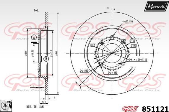 Maxtech 857072 - Bremžu diski www.autospares.lv