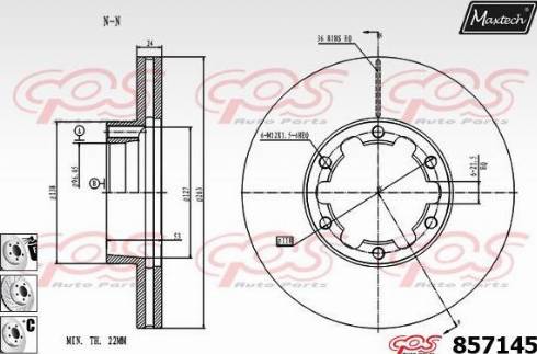 Maxtech 857145.6980 - Bremžu diski autospares.lv