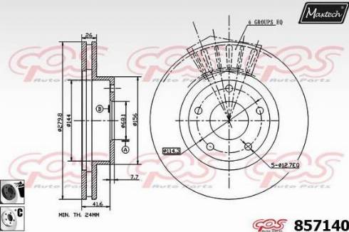 Maxtech 857140.6060 - Bremžu diski autospares.lv