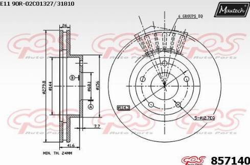 Maxtech 857140.0000 - Bremžu diski autospares.lv