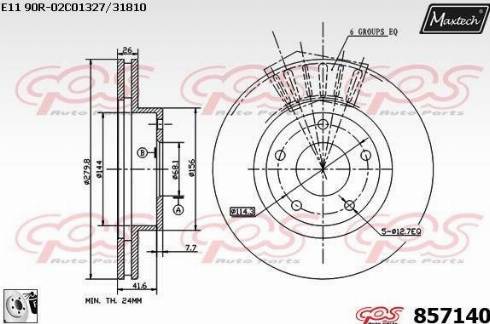 Maxtech 857140.0080 - Bremžu diski autospares.lv