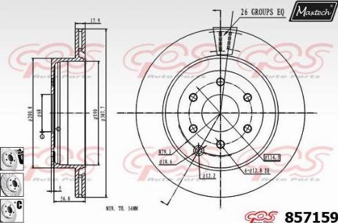 Maxtech 857159.6980 - Bremžu diski autospares.lv