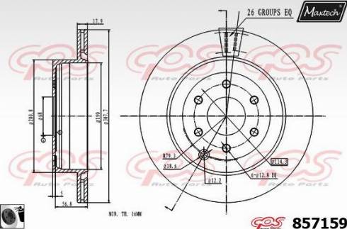 Maxtech 857159.0060 - Bremžu diski autospares.lv