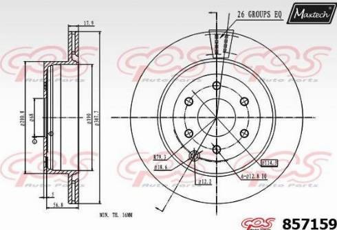 Maxtech 857159.0000 - Bremžu diski autospares.lv