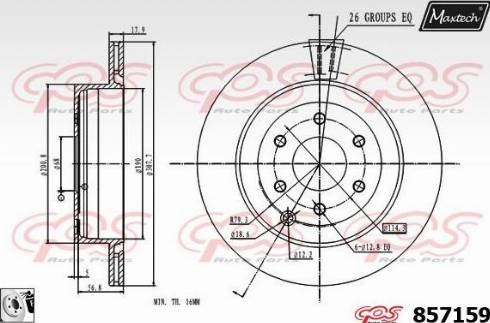 Maxtech 857159.0080 - Bremžu diski autospares.lv