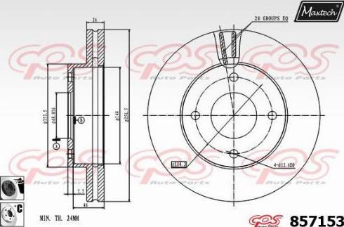 Maxtech 857153.6060 - Bremžu diski autospares.lv