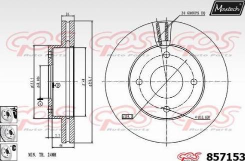 Maxtech 857153.6880 - Bremžu diski autospares.lv