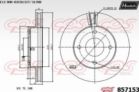 Maxtech 857153.0000 - Bremžu diski autospares.lv