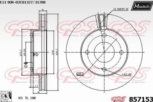 Maxtech 857153.0080 - Bremžu diski autospares.lv