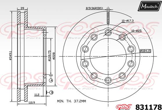 Maxtech 857153 - Bremžu diski autospares.lv