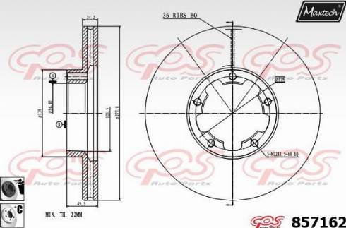 Maxtech 857162.6060 - Bremžu diski autospares.lv