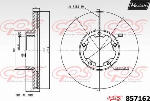 Maxtech 857162.0000 - Bremžu diski autospares.lv