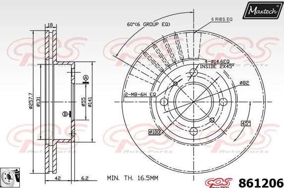 Maxtech 857162 - Bremžu diski autospares.lv