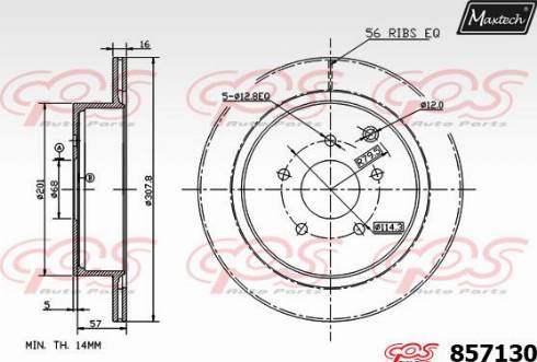 Maxtech 857130.0000 - Bremžu diski www.autospares.lv