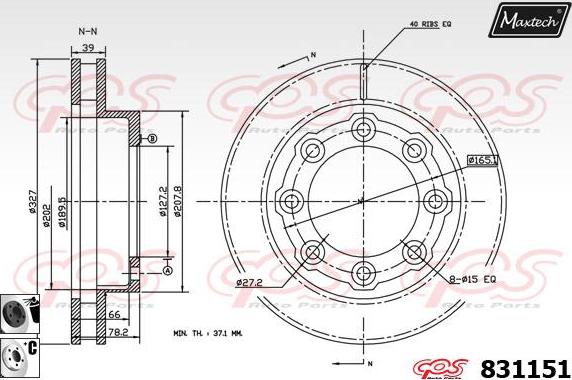 Maxtech 857138 - Bremžu diski www.autospares.lv