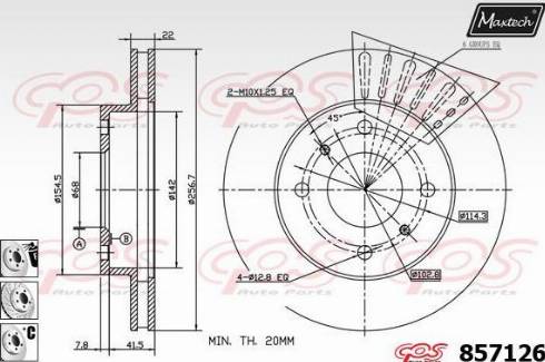 Maxtech 857126.6980 - Bremžu diski autospares.lv