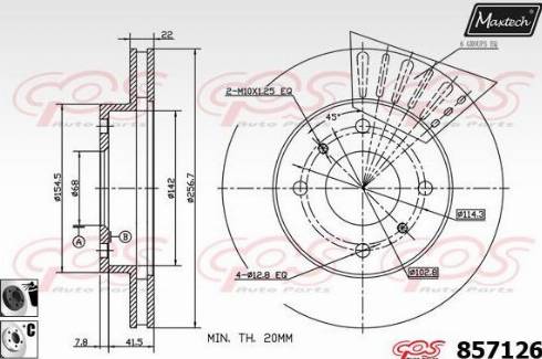 Maxtech 857126.6060 - Bremžu diski autospares.lv