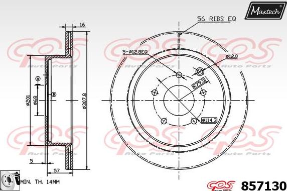 Maxtech 857121 - Bremžu diski autospares.lv