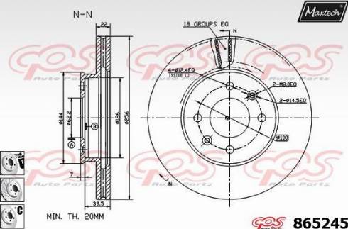 Maxtech 865245.6880 - Bremžu diski www.autospares.lv