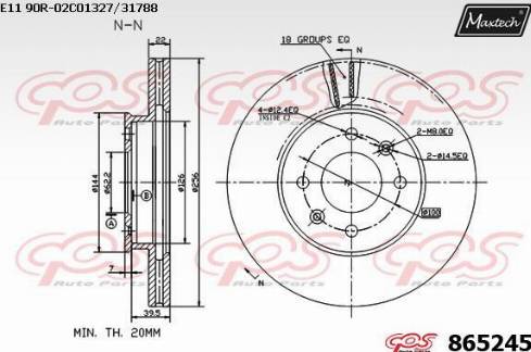 Maxtech 865245.0000 - Bremžu diski www.autospares.lv