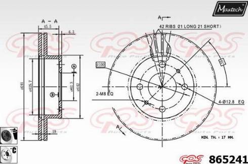 Maxtech 865241.6060 - Bremžu diski autospares.lv