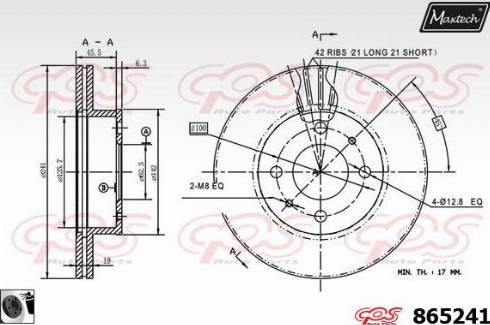 Maxtech 865241.0060 - Bremžu diski autospares.lv