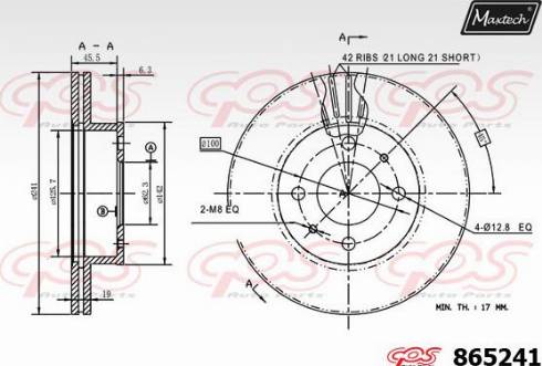 Maxtech 865241.0000 - Bremžu diski autospares.lv