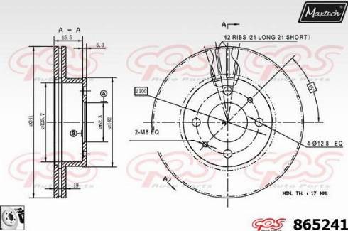 Maxtech 865241.0080 - Bremžu diski autospares.lv