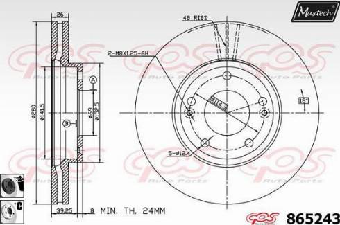 Maxtech 865243.6060 - Bremžu diski autospares.lv