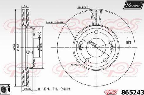 Maxtech 865243.0060 - Bremžu diski autospares.lv