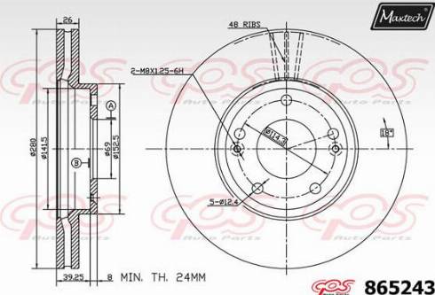 Maxtech 865243.0000 - Bremžu diski autospares.lv