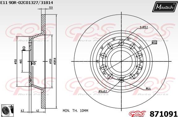 Maxtech 865243 - Bremžu diski autospares.lv