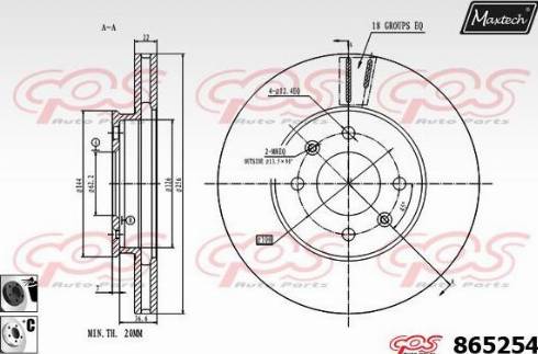 Maxtech 865254.6060 - Bremžu diski www.autospares.lv