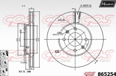 Maxtech 865254.6880 - Bremžu diski www.autospares.lv