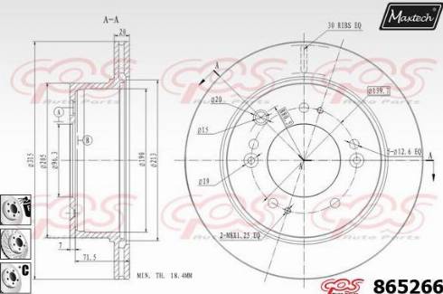 Maxtech 865266.6980 - Bremžu diski www.autospares.lv