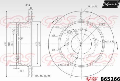 Maxtech 865266.0000 - Bremžu diski www.autospares.lv