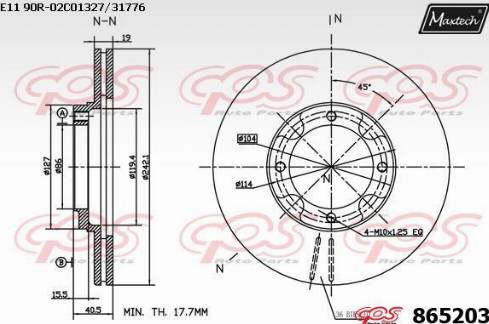 Maxtech 865203.0000 - Bremžu diski autospares.lv