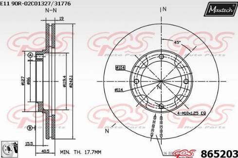 Maxtech 865203.0080 - Bremžu diski autospares.lv