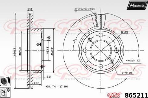 Maxtech 865211.6060 - Bremžu diski autospares.lv